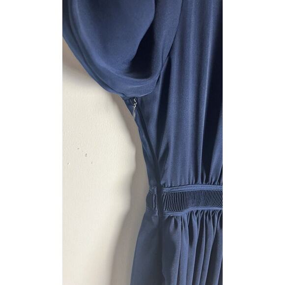 Andrea’s Lookbook X Joe’s Jeans Navy Elle Blouson MIDI Dress Sz Medium - Picture 9 of 14